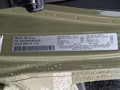 New 2026 Jeep Wrangler Unlimited Sport image 16