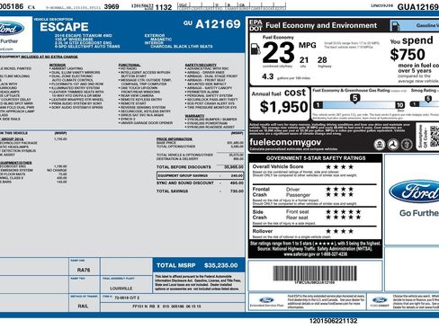 Used 2016 Ford Escape Titanium w/ Equipment Group 301A AWD/4WD image 27