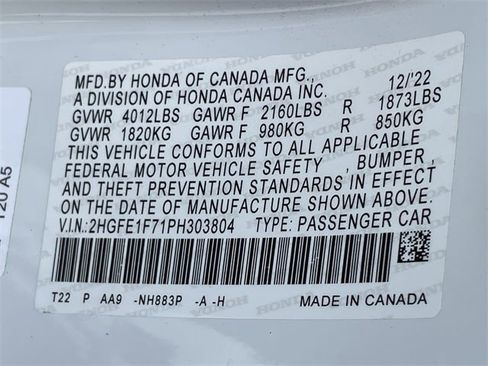 Certified 2023 Honda Civic EX image 29