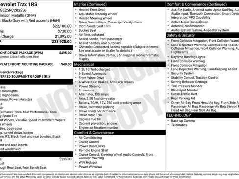 Used 2024 Chevrolet Trax RS w/ Driver Confidence Package image 2