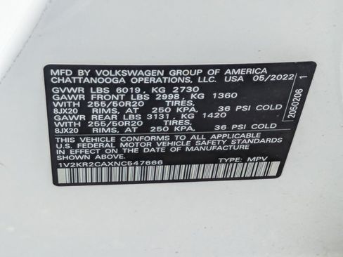 Used 2022 Volkswagen Atlas SE AWD/4WD image 16