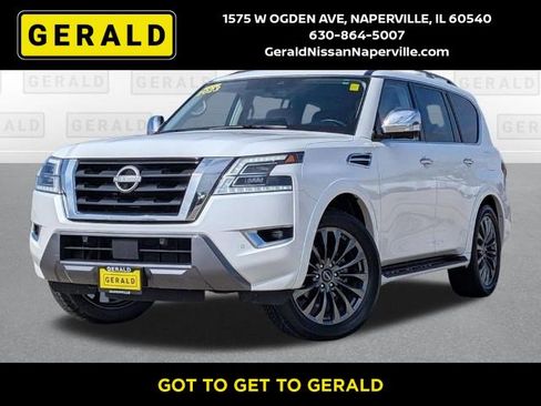 Certified 2023 Nissan Armada Platinum w/ Captain's Chairs Package AWD/4WD image 1