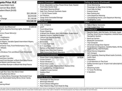 Used 2024 Toyota Prius XLE FWD image 7