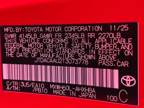 Certified 2026 Toyota Prius Limited w/ Limited Premium Package FWD image 24