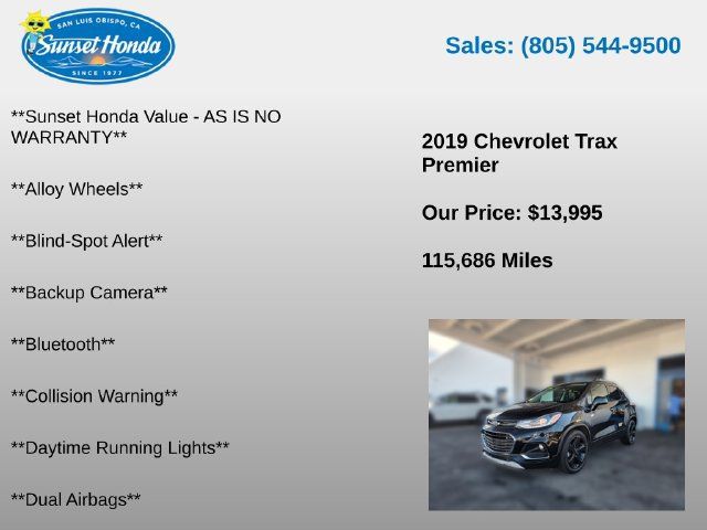 Used 2019 Chevrolet Trax Premier w/ Midnight Edition FWD image 5
