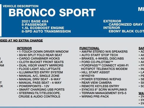 Used 2021 Ford Bronco Sport AWD/4WD image 17