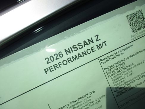 New 2026 Nissan Z Performance w/ Floor Mat Package RWD image 10