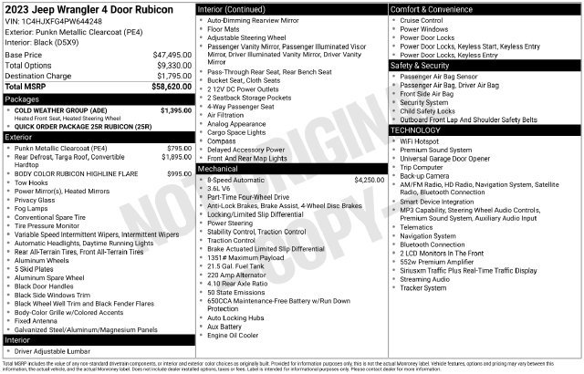 Used 2023 Jeep Wrangler Unlimited Rubicon w/ Cold Weather Group AWD/4WD image 17