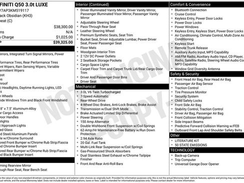 Used 2019 INFINITI Q50 Luxe image 20