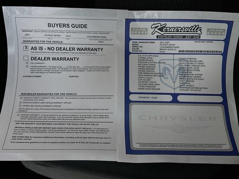 Used 2014 Jeep Patriot Sport w/ Power Value Group AWD/4WD image 32
