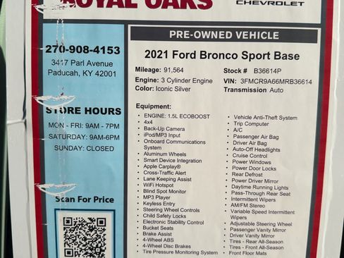 Used 2021 Ford Bronco Sport AWD/4WD image 30