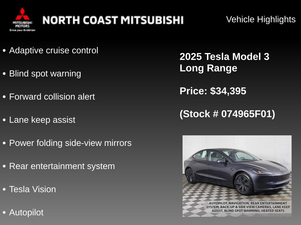Used 2025 Tesla Model 3 Long Range RWD image 2