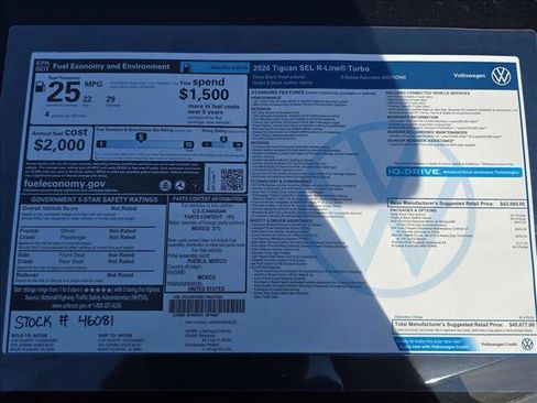 New 2026 Volkswagen Tiguan SEL R-Line image 22