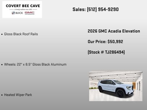 New 2026 GMC Acadia Elevation w/ Black Edition FWD image 19