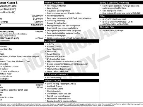 Used 2005 Nissan Xterra S w/ (P01) Power Pkg image 25