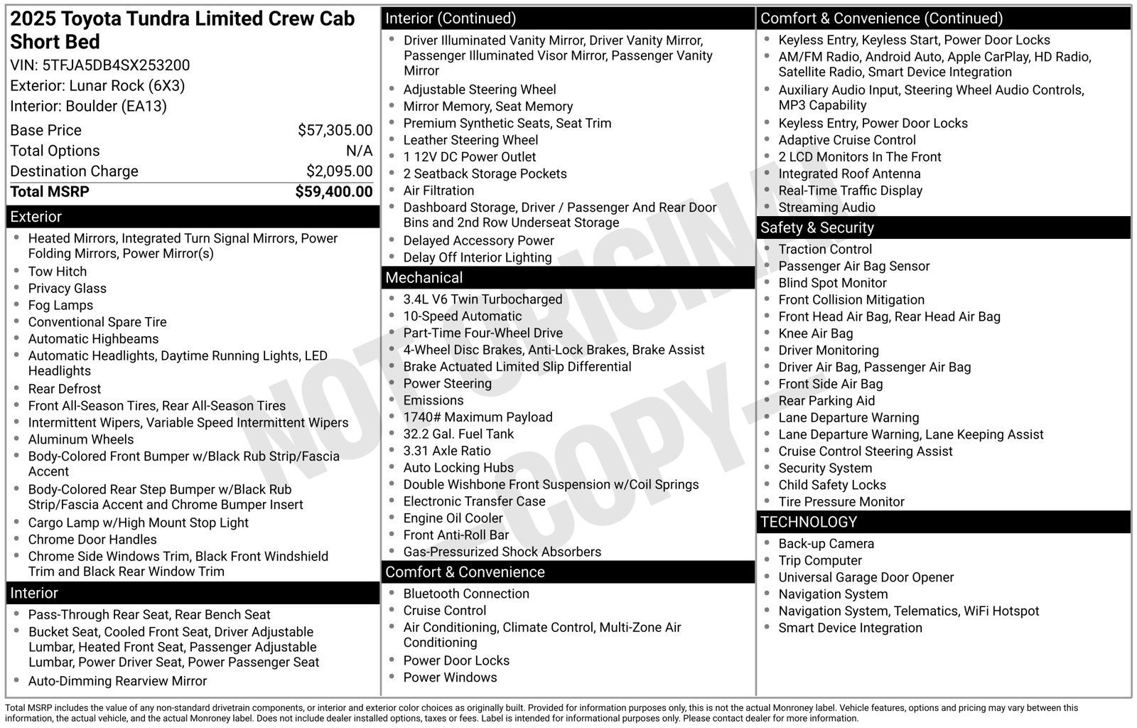 Used 2025 Toyota Tundra Limited AWD/4WD image 17