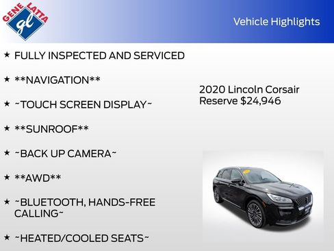 Used 2020 Lincoln Corsair Reserve w/ Equipment Group 201A AWD/4WD image 34