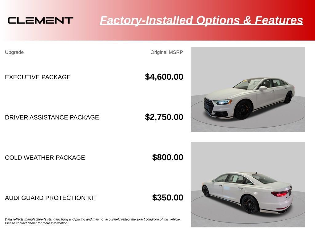Used 2020 Audi A8 L 4.0T w/ Executive Package AWD/4WD image 15