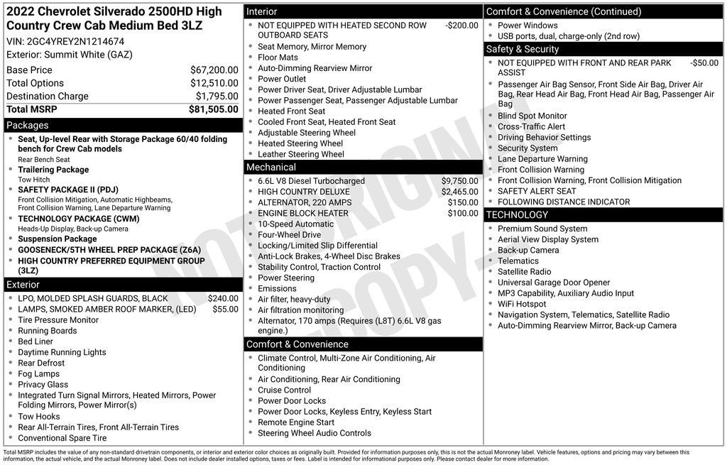Used 2022 Chevrolet Silverado 2500 High Country AWD/4WD image 6