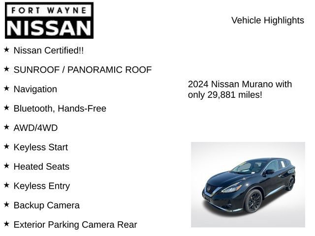 Certified 2024 Nissan Murano SL AWD/4WD image 8