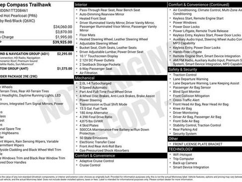 Used 2026 Jeep Compass Trailhawk w/ Sun, Sound & Navigation Group AWD/4WD image 2