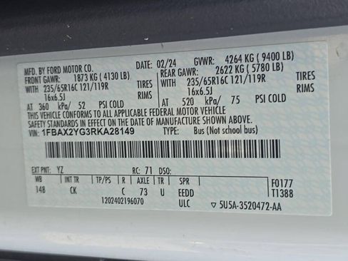 Used 2024 Ford Transit 350 XLT RWD image 15