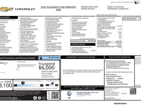 Certified 2025 Chevrolet Silverado 1500 RST w/ All Star Edition Plus AWD/4WD image 13