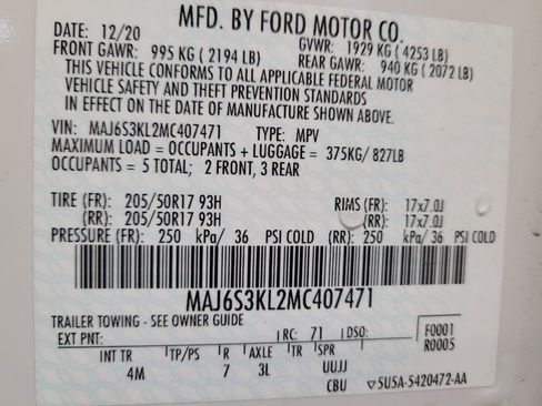 Used 2021 Ford EcoSport Titanium w/ Interior Protection Package AWD/4WD image 33