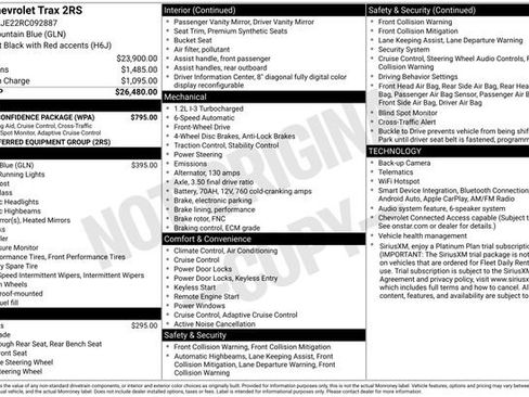 Used 2024 Chevrolet Trax RS w/ Driver Confidence Package FWD image 6