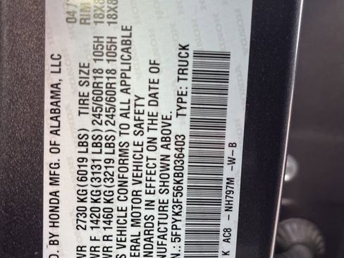 Used 2019 Honda Ridgeline RTL image 11