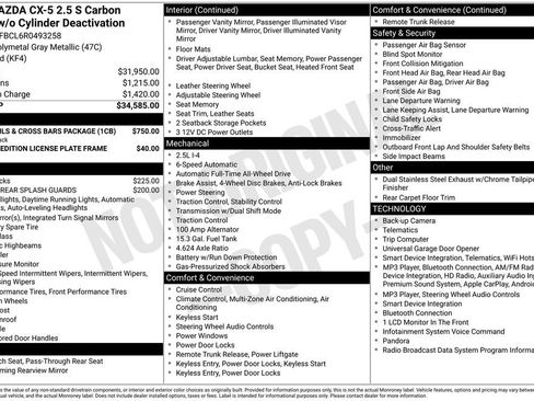 Certified 2024 MAZDA CX-5 Carbon Edition AWD/4WD image 1