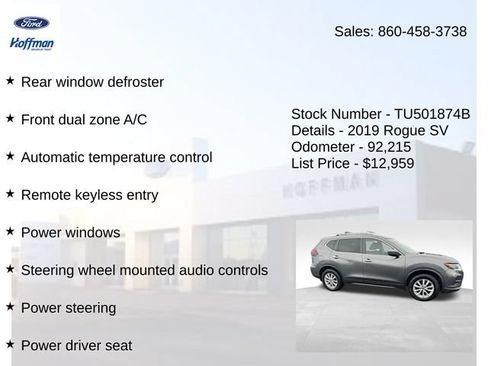 Used 2019 Nissan Rogue SV AWD/4WD image 10