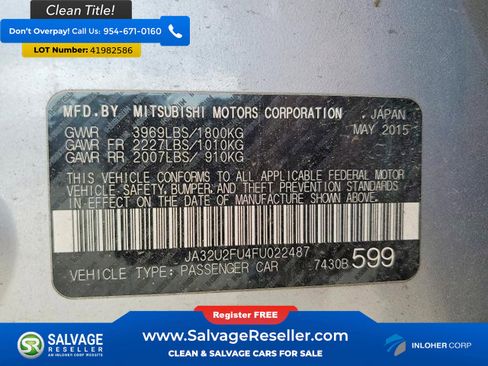 Used 2015 Mitsubishi Lancer ES image 16