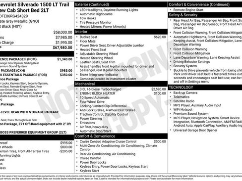 Used 2024 Chevrolet Silverado 1500 LT Trail Boss w/ Convenience Package II AWD/4WD image 38