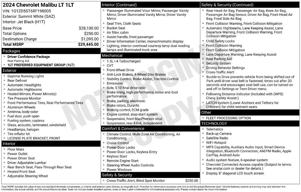 Used 2024 Chevrolet Malibu LT FWD image 23
