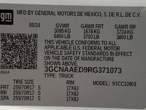 Used 2024 Chevrolet Silverado 1500 W/T w/ WT Fleet Convenience Package image 34