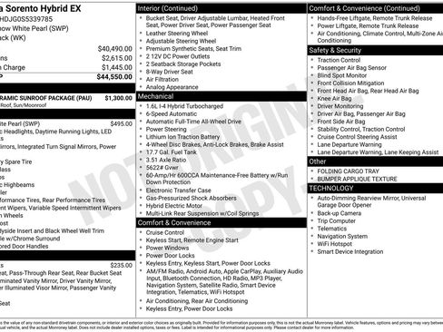 Used 2025 Kia Sorento EX w/ EX Panoramic Sunroof Package image 13