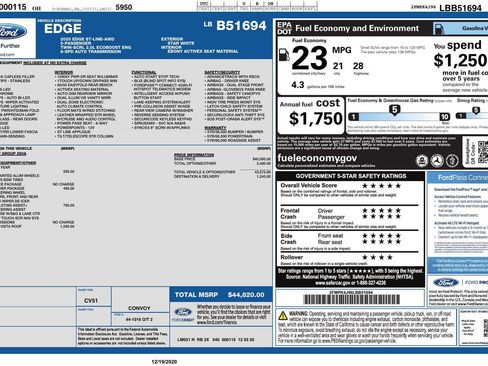 Used 2020 Ford Edge ST-Line w/ Cold Weather Package AWD/4WD image 4