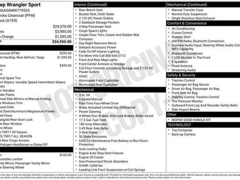 Used 2021 Jeep Wrangler Sport image 7