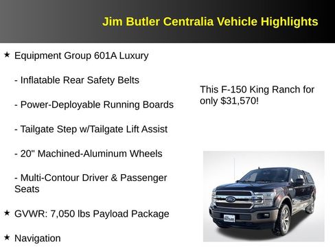 Used 2020 Ford F150 King Ranch w/ Equipment Group 601A Luxury AWD/4WD image 5