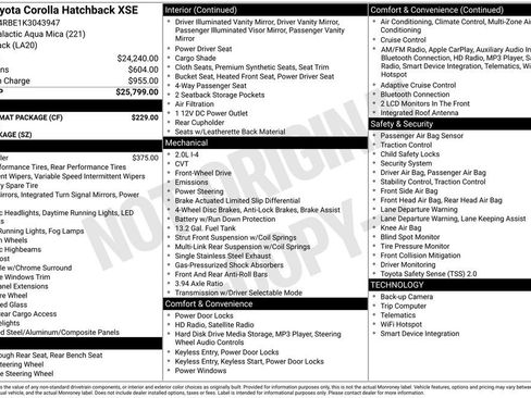 Used 2019 Toyota Corolla XSE w/ Carpet Mat Package image 27