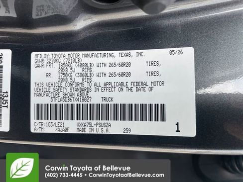 New 2026 Toyota Tundra SR5 AWD/4WD image 23