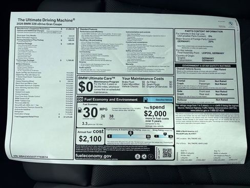 New 2026 BMW 228i xDrive 228 Gran Coupe w/ Technology Package image 32