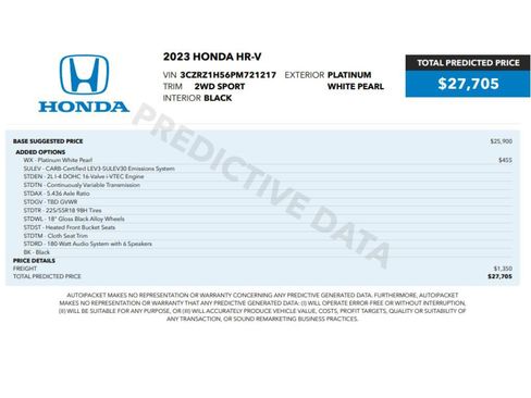 Used 2023 Honda HR-V Sport image 2