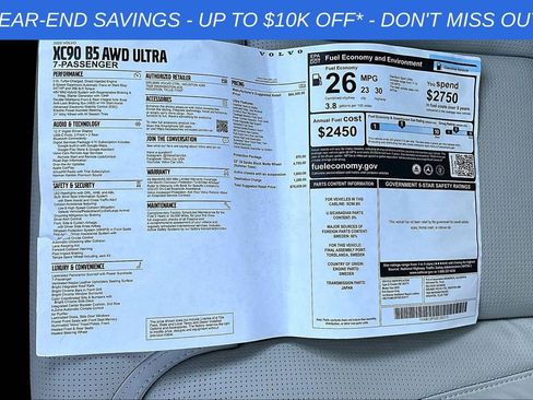 New 2025 Volvo XC90 B5 Ultra w/ Protection Package Premier image 45