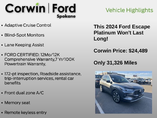 Used 2024 Ford Escape Platinum AWD/4WD image 6