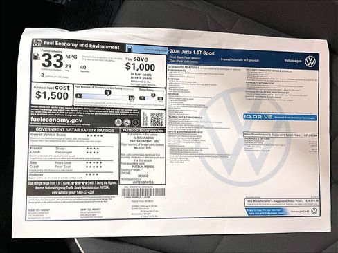 New 2026 Volkswagen Jetta Sport image 32