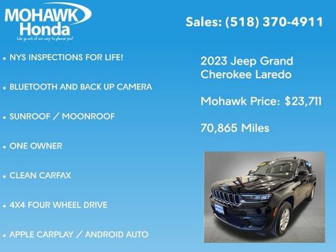 Used 2023 Jeep Grand Cherokee Laredo AWD/4WD image 7
