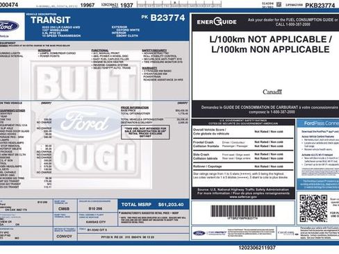 Used 2023 Ford Transit 250 Low Roof AWD w/ Exterior Upgrade Package image 8