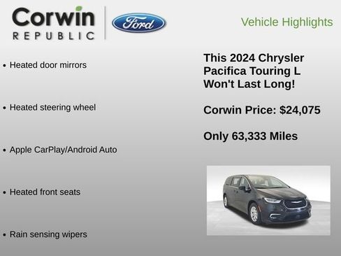 Used 2024 Chrysler Pacifica Touring-L FWD image 12
